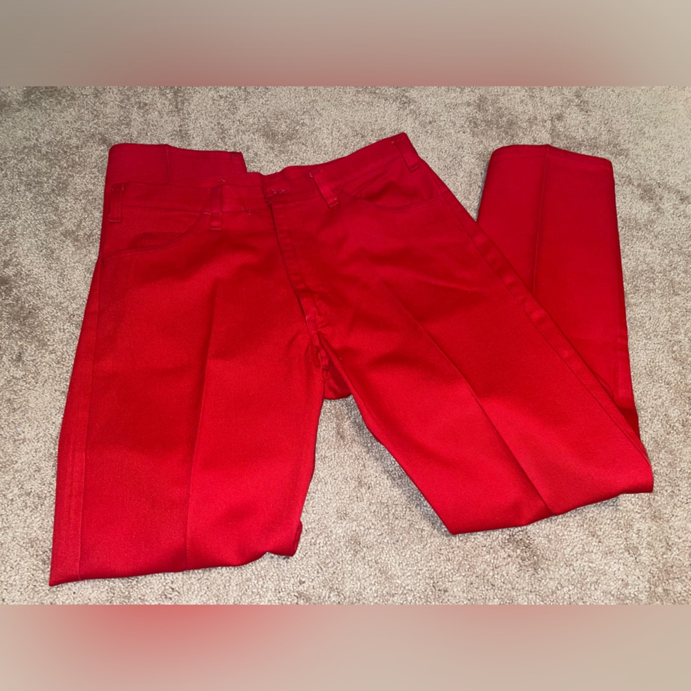Levi's  mens Bold Red Jeans wpl423 vintage